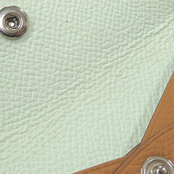 HERMES Calvi Duo Verso Epsom Gold/Vert fizz - Picture 6 of 11